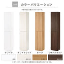 オーダーすき間ラック ハイタイプ〔扉付き〕幅36～37cm 隙間収納 ラック 扉付き 10段 可動棚 ハイタイプ 本棚 スリム 木目調 オーダー ぼん家具