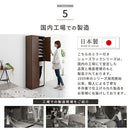 ミラー付きシューズラック ハイタイプ