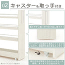 すき間ワゴンラック ロータイプ〔幅10～20cm〕 隙間収納ラック ロータイプ キャスター付き 可動棚 キッチン ワゴン 薄型 ぼん家具