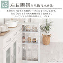 すき間ワゴンラック ロータイプ〔幅10～20cm〕 隙間収納ラック ロータイプ キャスター付き 可動棚 キッチン ワゴン 薄型 ぼん家具