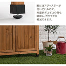 天然木ウッドストッカー〔大サイズ〕 屋外収納庫 物置 北欧 倉庫 木製 幅80cm 屋外物置 小型 おしゃれ ガーデニング用品 収納 木製ストッカー 庭 収納庫 整理棚 収納棚 ベランダ収納 ぼん家具