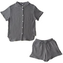 パジャマ〔半袖・レディース〕 パジャマ レディース 半袖 半ズボン S M L ルームウエア セット レディースパジャマ 3重ガーゼ 綿100% コットン 部屋着 前開き おしゃれ recorela ぼん家具