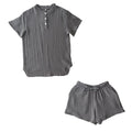 パジャマ〔半袖・レディース〕 パジャマ レディース 半袖 半ズボン S M L ルームウエア セット レディースパジャマ 3重ガーゼ 綿100% コットン 部屋着 前開き おしゃれ recorela ぼん家具