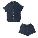 パジャマ〔半袖・レディース〕 パジャマ レディース 半袖 半ズボン S M L ルームウエア セット レディースパジャマ 3重ガーゼ 綿100% コットン 部屋着 前開き おしゃれ recorela ぼん家具