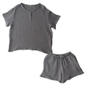 ルームウェア〔半袖・レディース〕 パジャマ レディース 半袖 半ズボン S M L ルームウエア セット 寝巻 3重ガーゼ 綿100% コットン ハーフパンツ ウエストゴム おしゃれ recorela ぼん家具