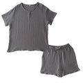 ルームウェア〔半袖・男女兼用〕 パジャマ メンズ レディース 半袖 半ズボン S M L ルームウエア セット 3重ガーゼ 綿100% コットン ハーフパンツ ウエストゴム おしゃれ recorela ぼん家具
