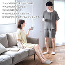 ルームウェア〔半袖・男女兼用〕 パジャマ メンズ レディース 半袖 半ズボン S M L ルームウエア セット 3重ガーゼ 綿100% コットン ハーフパンツ ウエストゴム おしゃれ recorela ぼん家具