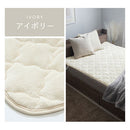 極暖敷きパッド〔D〕 敷きパッド ダブル 140×200 厚手 ベッドパッド 極暖 エアロゲル 敷き毛布 冬 マイクロファイバー 暖かい 起毛 洗える 抗菌 防臭 保温 ゴム付き ぼん家具