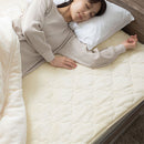 4層プレミアム敷きパッド〔S〕 敷きパッド シングル 100×200 厚手 ベッドパッド 敷き毛布 冬 マイクロファイバー 暖かい 起毛 洗える 抗菌 防臭 低ホル ゴム付き アルミシート入り ぼん家具