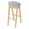 ハイスツール 木製スツール 椅子 ファブリック クッション座面 ハイスツール スリム 約 幅35cm 高さ65cm 奥行35cm 円形 キッチン 作業 疲れにくい 持ち運び簡単 ぼん家具