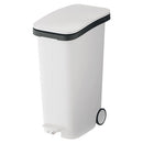 ペダルダストボックス31L リス スムース ゴミ箱 キッチン 45リットル袋対応 ふた付き キャスター 分別 ダンパー付き レジ袋 スリム 容量約30L 白 黒 銀色 茶色 おしゃれ ぼん家具