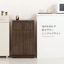 木製ダストボックス 45L 2分別タイプ ゴミ箱 45リットル 45L ダストボックス 2分別 ごみ箱 スリム ハイタイプ フタ付き キャスター 木製 大容量 キッチン リビング 幅47 縦型 スイング ぼん家具