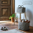 収納トート〔M〕 買い物かご バスケット かご 収納 収納バッグ 文房具 ケーブル リモコン 小物収納 収納トート 買い物かご キャンパス ストッカー 撥水 Mサイズ ぼん家具