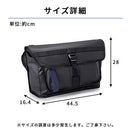 laborioショルダーバッグ ショルダーバッグ 斜めがけバッグ 大きめ ボディバッグ 大容量 収納 ブラック 黒 ポケット サブストラップ 通勤 通学 蒸れにくい メンズ レディース Laborio