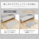 ラビットファー調アクセントラグ 100×70cm 韓国風 ラグ マット リビング ふわふわ センターラグ 柔らかい シンプル インテリアラグ ぼん家具