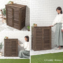 木製ルーバー物置 屋外収納庫 物置 屋外 おしゃれ 木目 スリム 小型物置 収納 ベランダ ガーデンファニチャー 庭 天然木 杉 ウッドストッカー 木製 屋外物置 扉付 中型 小型 ぼん家具