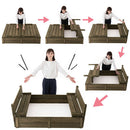 木製扉付き砂場 砂場 サンドボックス 砂あそび すな場 すなば 子供 庭 屋外 遊具 キッズ 自宅用 大型遊具 蓋付き 杉 天然木 こども 屋外遊具 おもちゃ 砂遊び 砂場遊び ぼん家具