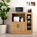 キッチン収納〔レンジ台・ロータイプ〕 レンジ台 幅90 キッチンボード 食器棚 おしゃれ レンジボード 収納 キッチンラック 木製 扉 引き出し スライド棚 炊飯器 ロータイプ ぼん家具