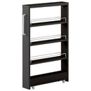 すき間ワゴンラック ロータイプ〔幅10～20cm〕 隙間収納ラック ロータイプ キャスター付き 可動棚 キッチン ワゴン 薄型 ぼん家具