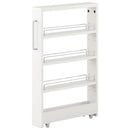 すき間ワゴンラック ロータイプ〔幅10～20cm〕 隙間収納ラック ロータイプ キャスター付き 可動棚 キッチン ワゴン 薄型 ぼん家具