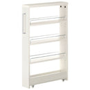 すき間ワゴンラック ロータイプ〔幅10～20cm〕 隙間収納ラック ロータイプ キャスター付き 可動棚 キッチン ワゴン 薄型 ぼん家具