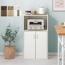 扉付き収納ラック キッチンボード 3段 可動棚 扉付き コンパクト 食器棚 収納 キッチン 木目調 ぼん家具