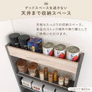 ワゴンラック ハイタイプ〔幅10～14cm〕 隙間収納ラック ハイタイプ ワゴン 可動棚 韓国インテリア グレージュ PUTUPUTU