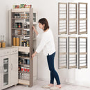 ワゴンラック ハイタイプ〔幅10～14cm〕 隙間収納ラック ハイタイプ ワゴン 可動棚 韓国インテリア グレージュ PUTUPUTU