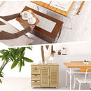 キッチンワゴン〔2枚扉タイプ〕 キッチンワゴン 桐 キャスター付き 引き出し 扉付き 可動棚 ラック 収納 ストッカー 木製 ぼん家具