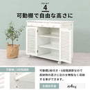 キッチンワゴン〔2枚扉タイプ〕 キッチンワゴン 桐 キャスター付き 引き出し 扉付き 可動棚 ラック 収納 ストッカー 木製 ぼん家具