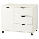 キャスター付きマルチキャビネット チェスト キャスター付き 3段 キャビネット 衣類収納 テレビ台 A4 木製 リビング 北欧 ぼん家具