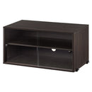 ユニットラック〔追加キャビネット〕 キャビネット 追加用 ユニットラック 本体別売 チェスト 木製 ガラス フラップ 扉 引き出し ラック 扉付き コード穴 シェルフ スチールラック ぼん家具