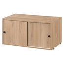 ユニットラック〔追加キャビネット〕 キャビネット 追加用 ユニットラック 本体別売 チェスト 木製 ガラス フラップ 扉 引き出し ラック 扉付き コード穴 シェルフ スチールラック ぼん家具