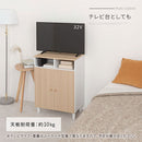 キャビネット〔H〕幅60cm 開き戸2扉 オープン2列 キャビネット リビングボード リビング 収納 可動 棚 2段 オープンスペース 扉 脚付き TV台 収納家具 寝室 玄関収納 キッチン収納 マルチラック 北欧 ぼん家具