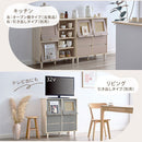 ラタン調収納チェスト オープン棚タイプ