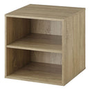 キューブボックス収納〔幅40cm〕 キューブボックス 収納ボックス カラーボックス 収納 木製 扉 スリム おしゃれ 本棚 ラック 収納棚 2段 積み重ね 本 cd dvd レコード 書類 ぼん家具