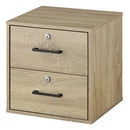 鍵付きキューブボックス収納〔幅35cm・深型〕 キューブボックス 扉付き 鍵付き カラーボックス 2段 1段 引き出し 収納ボックス a4 収納棚 おしゃれ 木製 ボックス 棚 cd dvd 本棚 約 幅35cm キューブラック ぼん家具