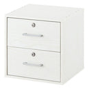 鍵付きキューブボックス収納〔幅35cm・深型〕 キューブボックス 扉付き 鍵付き カラーボックス 2段 1段 引き出し 収納ボックス a4 収納棚 おしゃれ 木製 ボックス 棚 cd dvd 本棚 約 幅35cm キューブラック ぼん家具