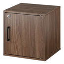 鍵付きキューブボックス収納〔幅35cm・深型〕 キューブボックス 扉付き 鍵付き カラーボックス 2段 1段 引き出し 収納ボックス a4 収納棚 おしゃれ 木製 ボックス 棚 cd dvd 本棚 約 幅35cm キューブラック ぼん家具