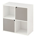 収納ボックス カラーボックス キューブボックス 2段 扉付き リビング収納 本棚 ディスプレイラック 約 幅60 奥行30 高さ60 cm ロータイプ 扉 収納棚 木製 収納 ぼん家具