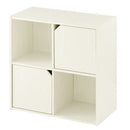 収納ボックス カラーボックス キューブボックス 2段 扉付き リビング収納 本棚 ディスプレイラック 約 幅60 奥行30 高さ60 cm ロータイプ 扉 収納棚 木製 収納 ぼん家具