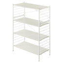 ユニットラック〔4段ラック本体〕 オープンラック 4段 可動棚 シェルフ 収納棚 木製 スチール リビング 北欧 ぼん家具