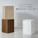 鍵付き カラーボックス 2段 小型 ロッカー