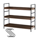 オープンラック 3段 L字棚 中段可動棚