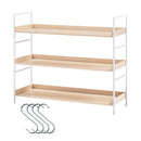 オープンラック 3段 L字棚 中段可動棚