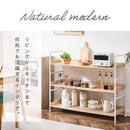 オープンラック 3段 L字棚 中段可動棚