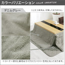デニム風こたつ布団セット〔75×105cm用〕 こたつ布団 掛敷 長方形 セット 洗える こたつ掛布団 敷布団 薄手 マイクロファイバー 省スペース おしゃれ FRUTO