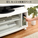 [ 幅80cm ] 木製テレビ台 tvボード テレビ台 モニター台 ローボード 32インチ キャスター おしゃれ 扉付き コーナー 幅80 木製 ガラス扉 壁寄せ 角置き ぼん家具