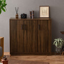 シューズボックス 3扉 薄型タイプ 幅90×奥行30cm シューズボックス 靴箱 玄関収納 下駄箱 玄関 木製 扉付き 収納棚 幅90cm おしゃれ 靴収納 薄型 コンパクト ロータイプ 3扉 大容量 靴 収納 スリム ぼん家具