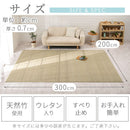 竹ラグカーペット〔200×300cm〕 ラグ ラグマット 夏用ラグ 竹ラグ おしゃれ 3畳 4畳 絨毯 カーペット 厚手 天然竹 ひんやり 冷感 滑り止め リビング 一人暮らし ぼん家具